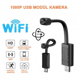 1080P Mini Wifi USB Kamera Gece Görüş Hareket Algılama Kamera Desteği