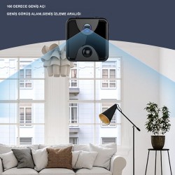 1. Kalite 4k PIR Sensörlü 160 Derece Geniş Açılı Wifi Kamera